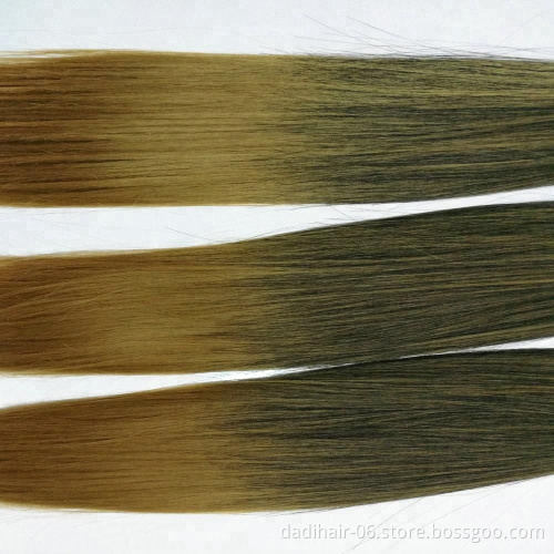 silk straight heat resistant fiber mixed two tone color T1b27 cheap hair bundles 100g,synthetic hair weave can be dyed